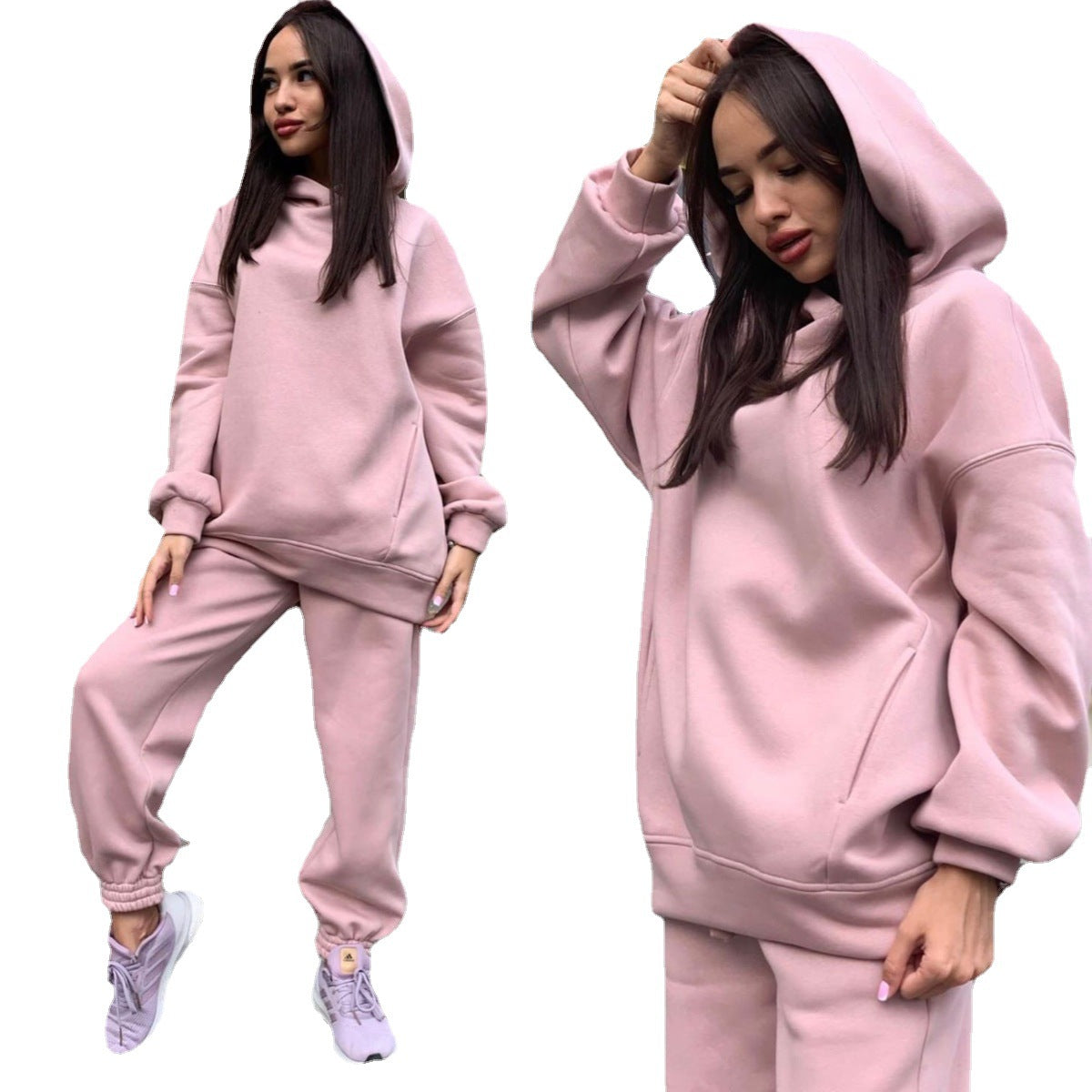 Damen sportlicher Hoodie und Jogginghose Set Sovae