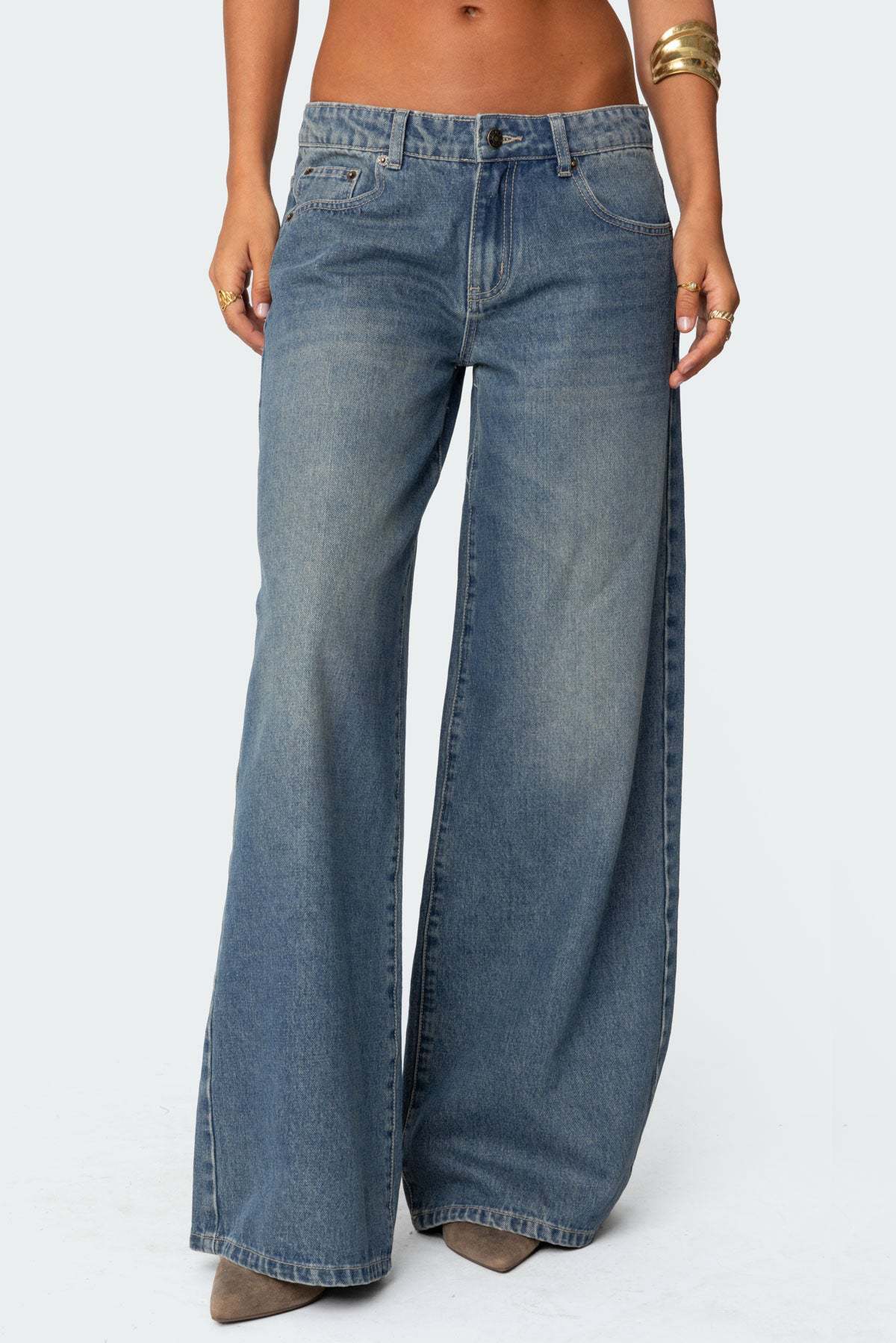 Damen Palazzo Jeans im elegant-modernen Stil Sovae