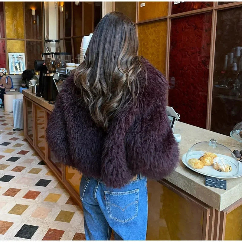 Damen Kuschelige Teddyjacke Sovae