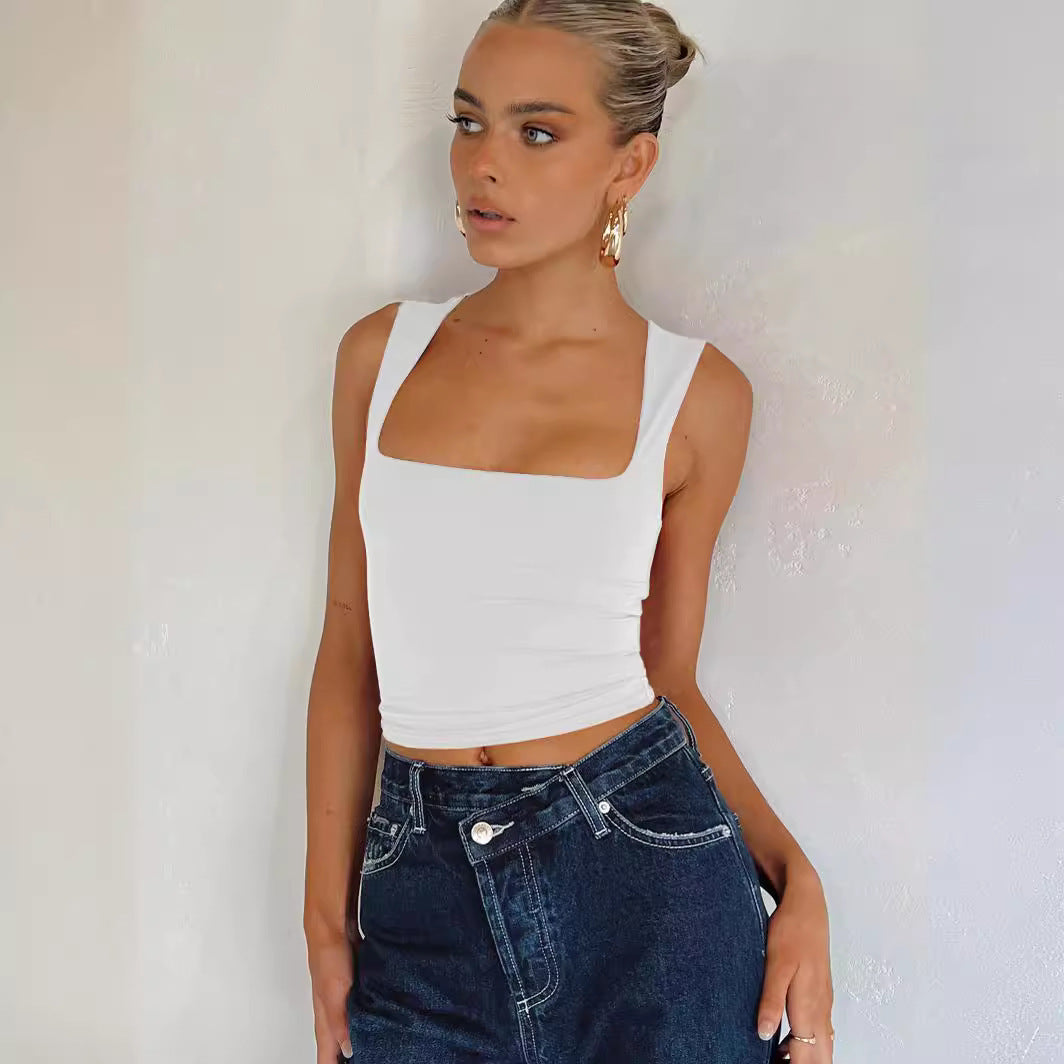 Damen figurbetontes Cropped Top Sovae