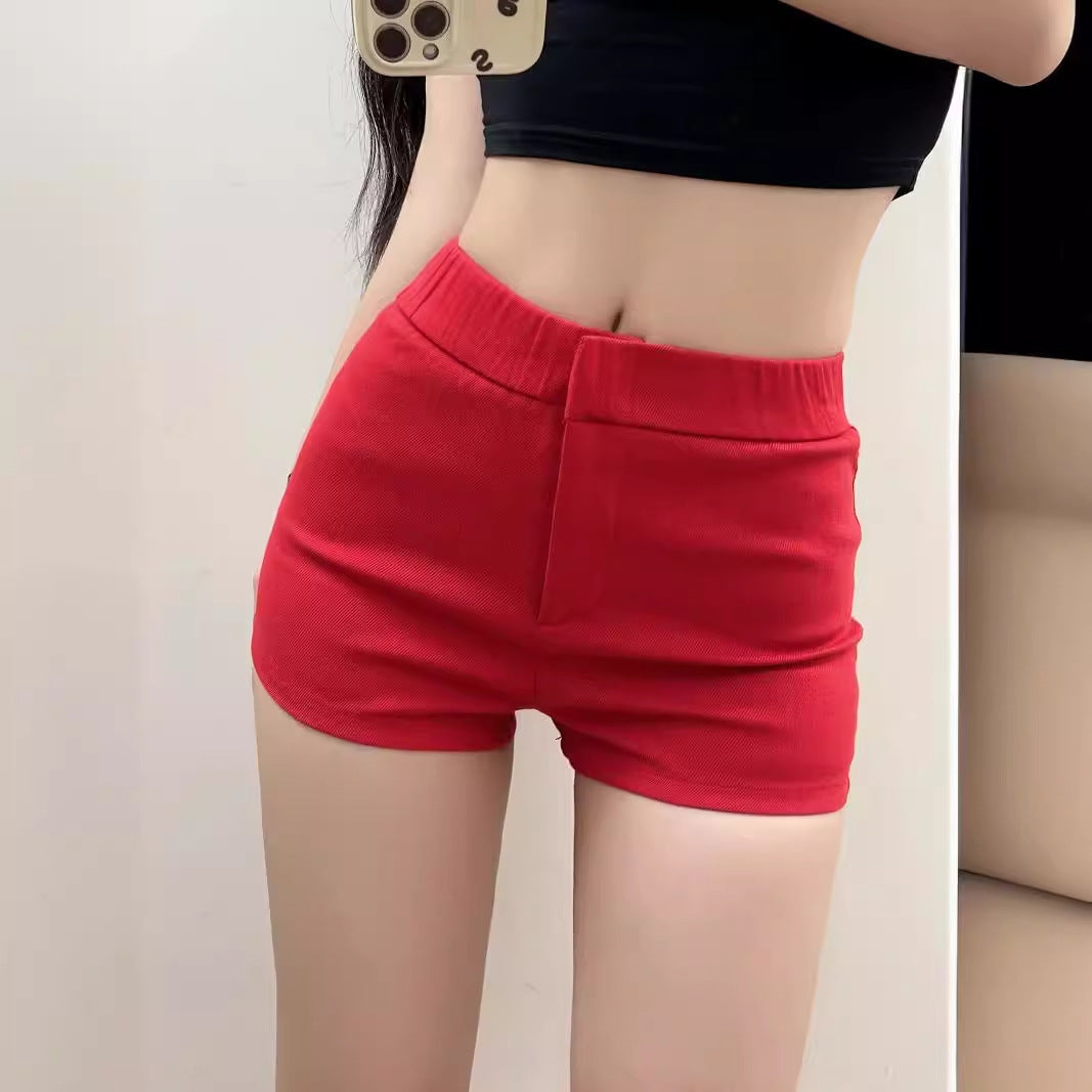 Damen bequeme Hochbund-Shorts Sovae