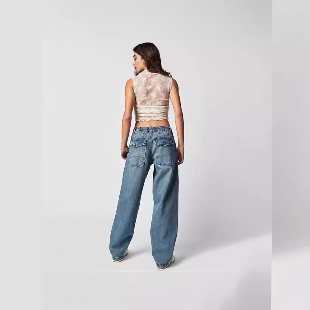 Damen transparente Spitzenbluse Sovae