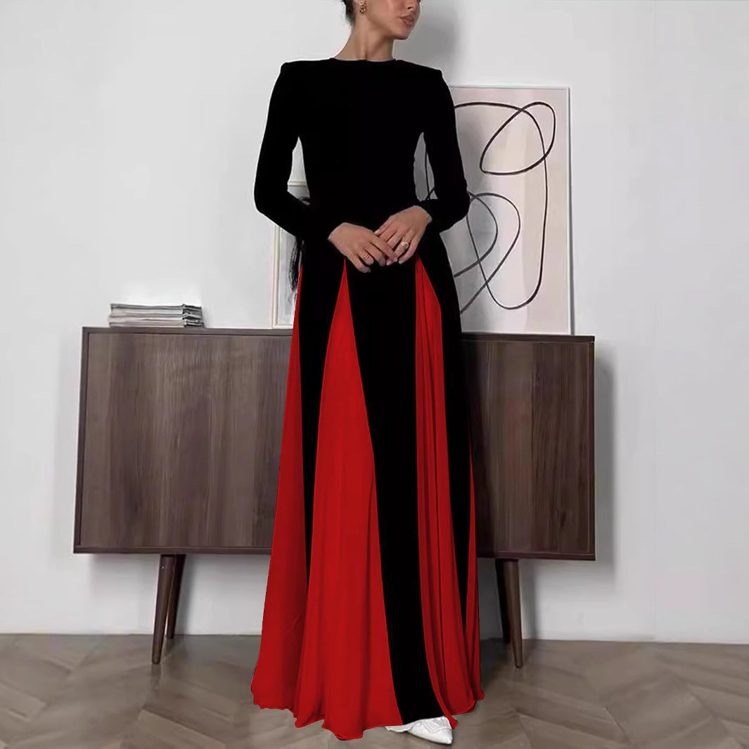 Damen Elegantes und modernes Maxi-Kleid mit asymmetrischem Schnitt Sovae