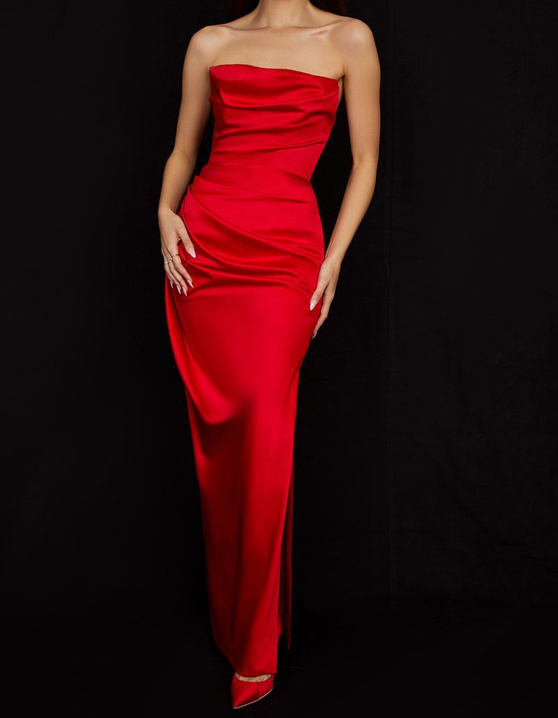 Damen Maxikleid mit raffiniertem Wickeldesign Sovae