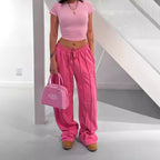 Damen Lässige Freizeithose mit elastischem Bund und schmeichelhaftem Schnitt Sovae