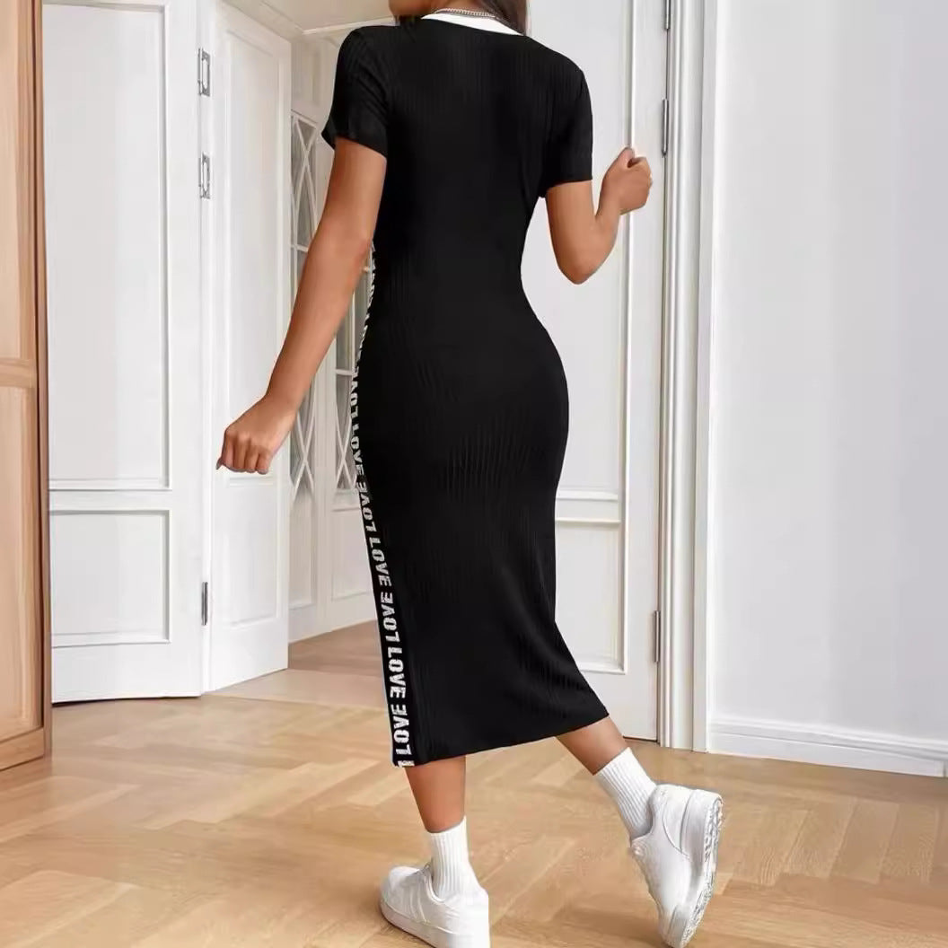 Damen Körperbetontes Midi-Kleid Sovae