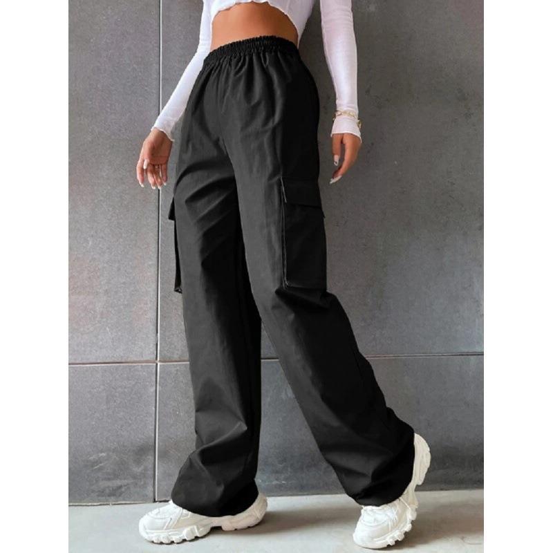 Damen Cargo Hose mit elastischem Bund und praktischen Seitentaschen Sovae