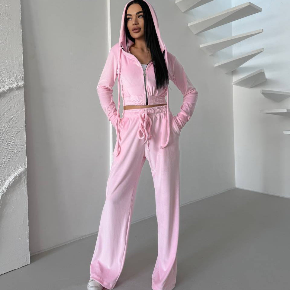 Damen entspannter Fleece-Loungewear-Anzug Sovae