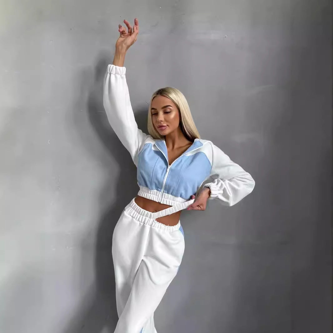 Damen Sportliches Loungewear-Set mit Kapuze und weitem Schnitt Sovae