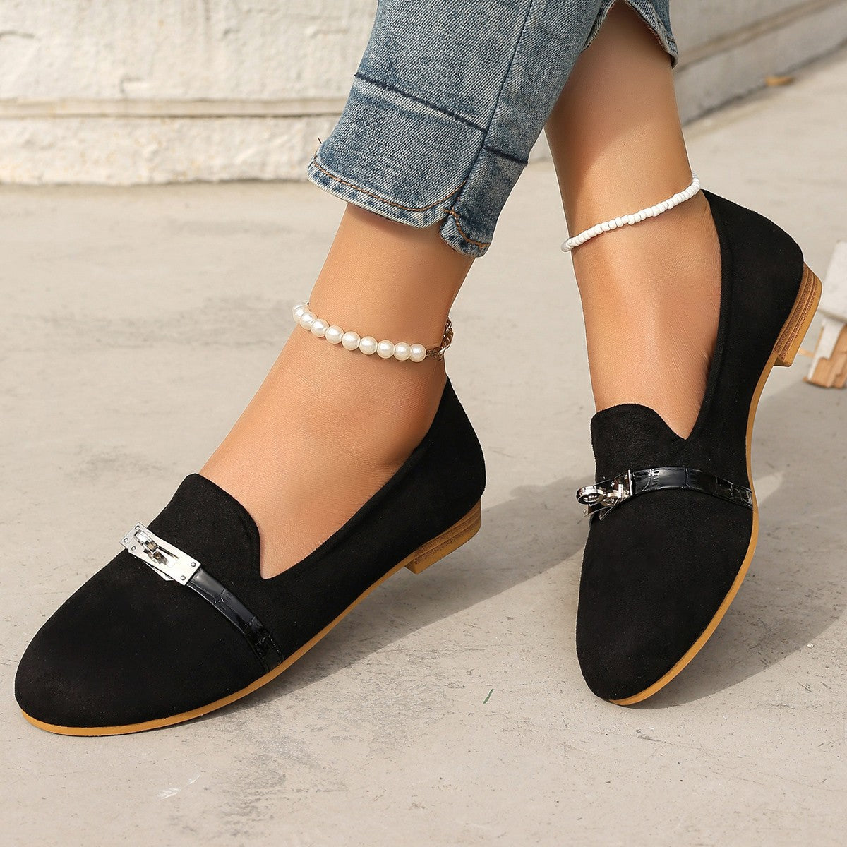 Damen elegante ballerina Slipper mit modischem Akzent Sovae