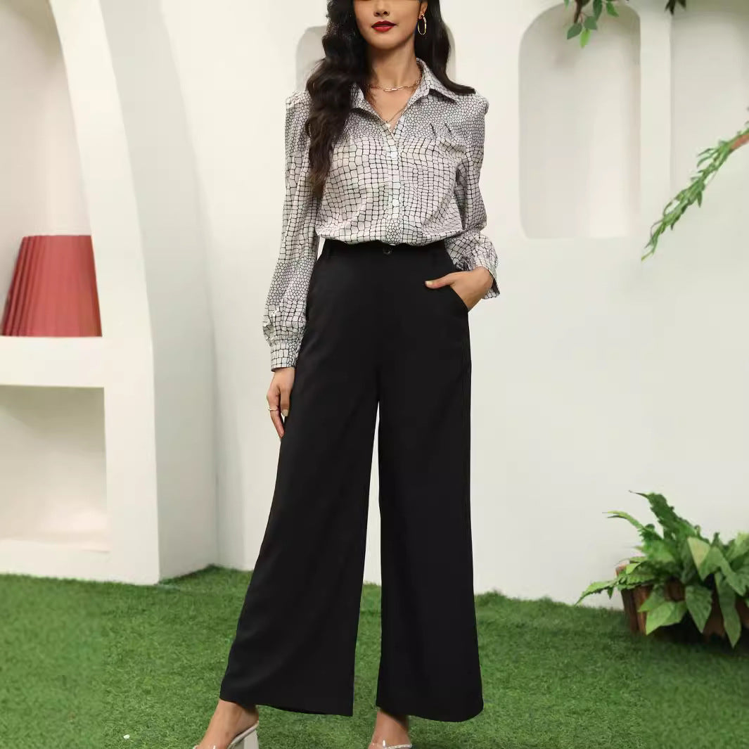 Damen weite Stoffhose Sovae