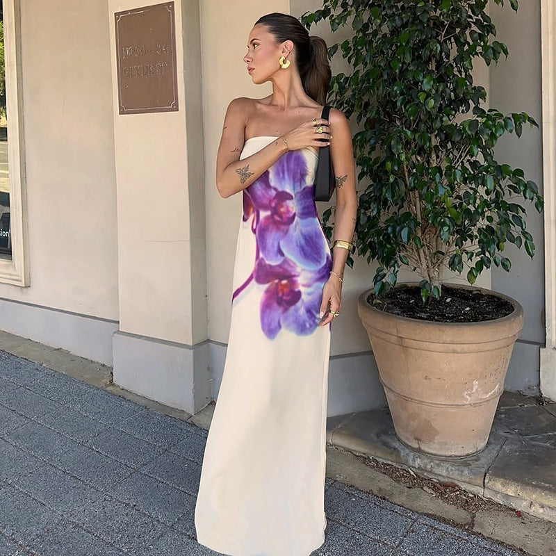Damen Maxikleid mit elegantem Blumenprint Sovae