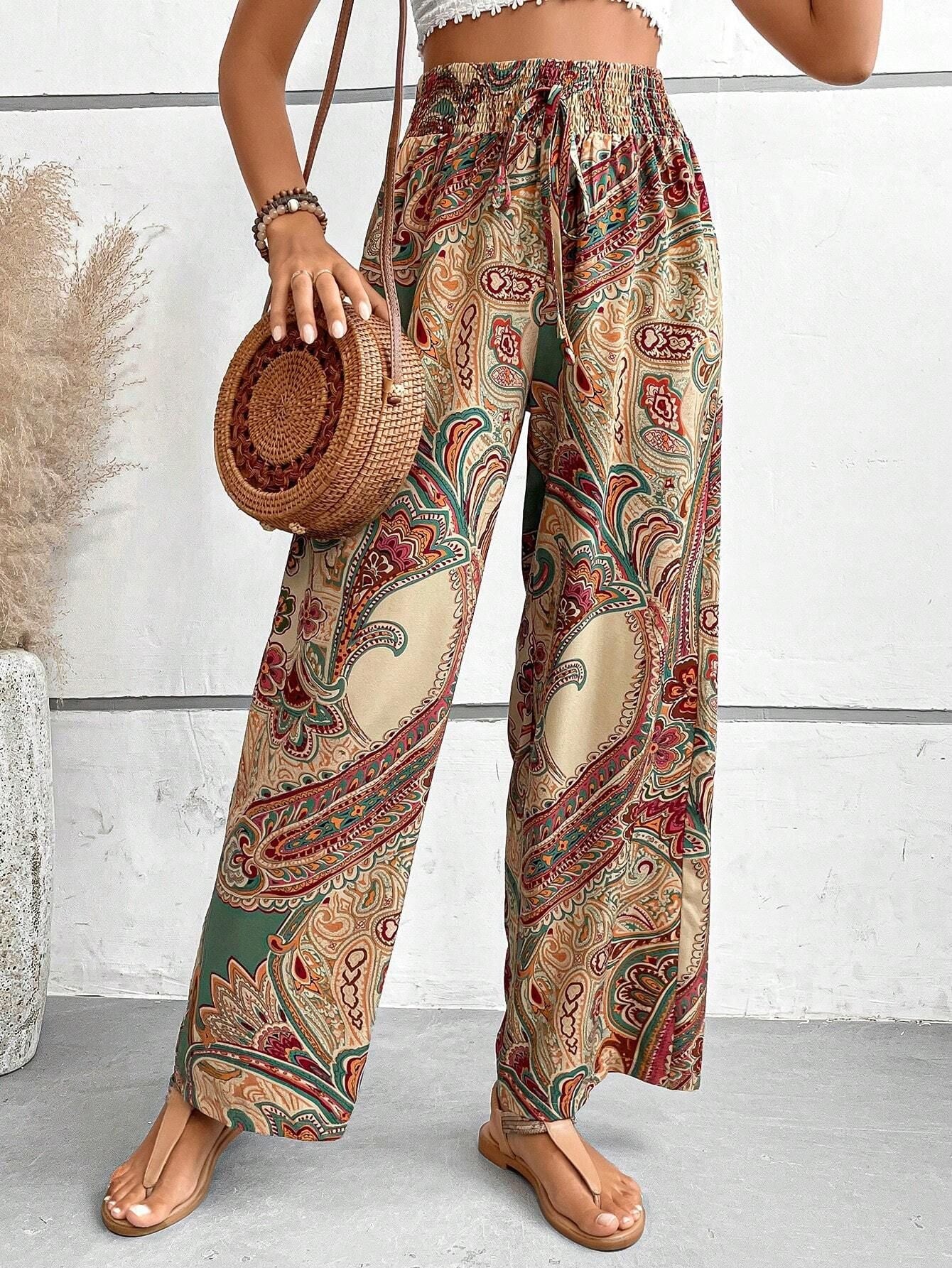 Damen Weite Palazzohose Sovae