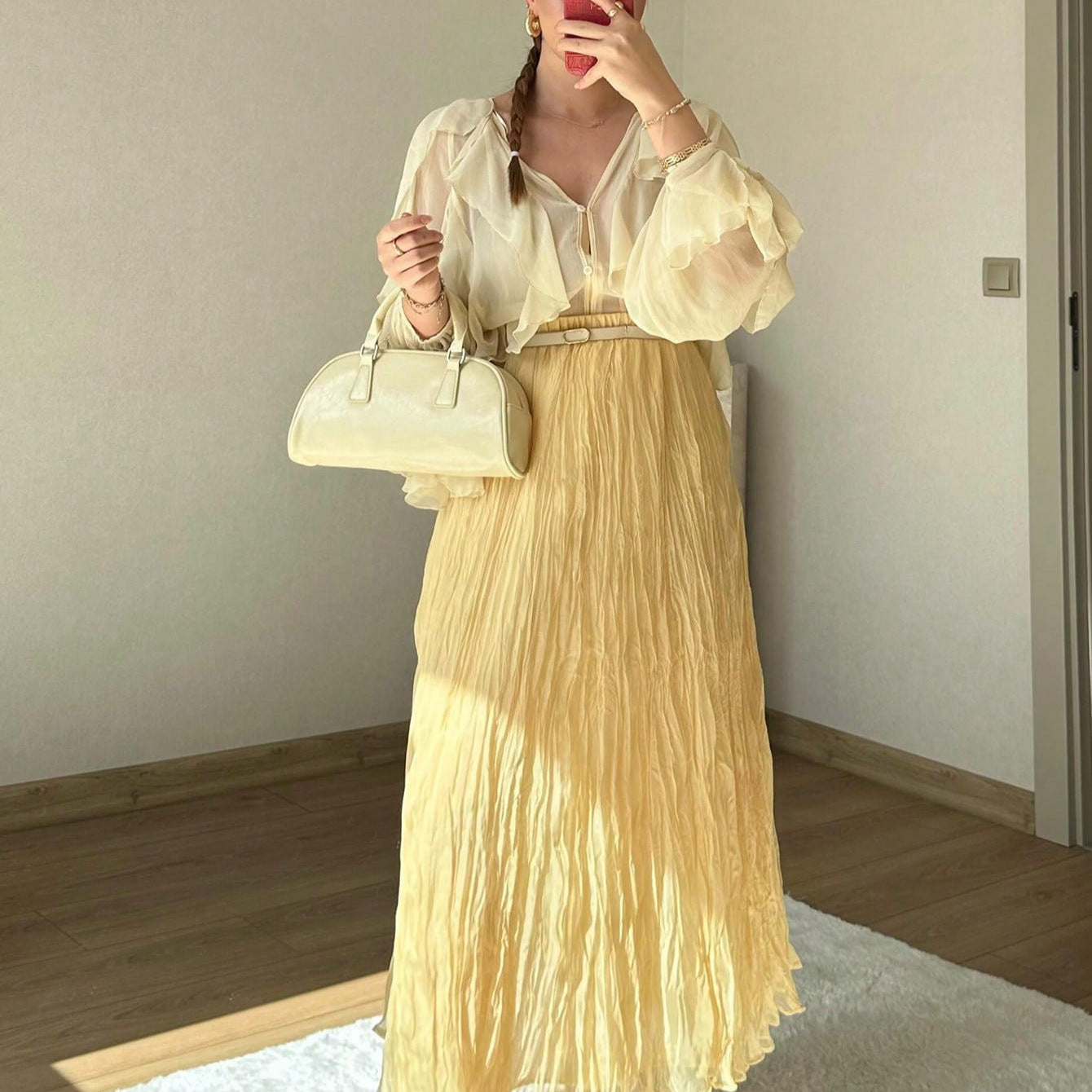 Damen Luftiger Maxi-Rock Sovae