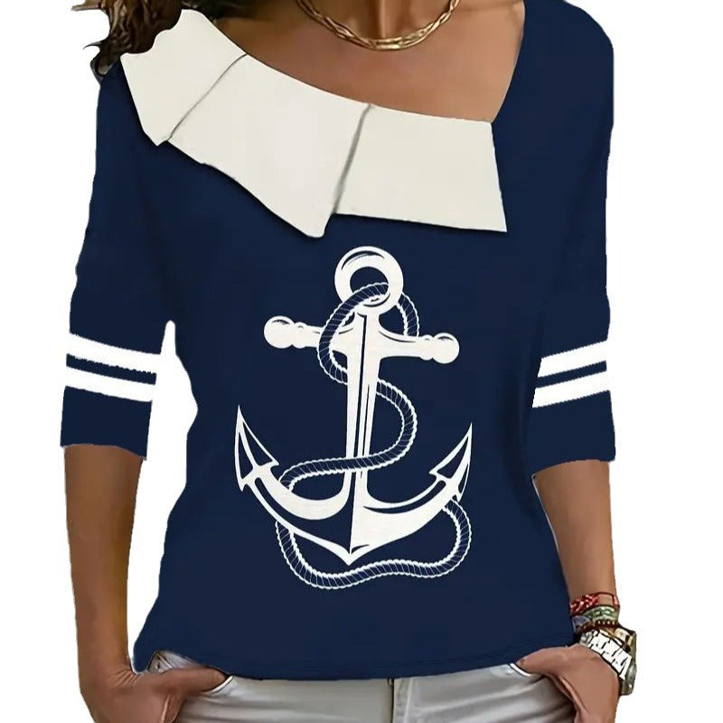 Damen Maritimer Freizeitshirt Sovae