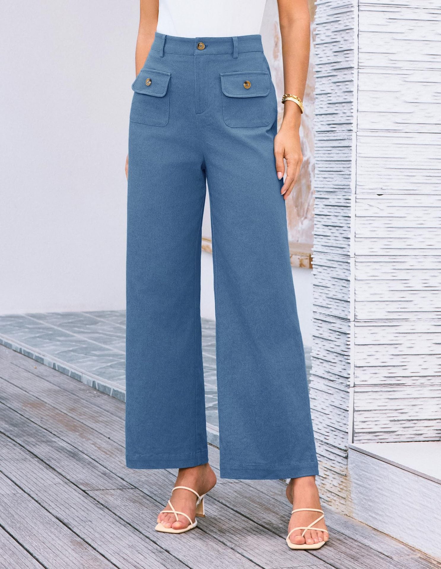 Damen Weitgeschnittene Cargo-Hose Sovae