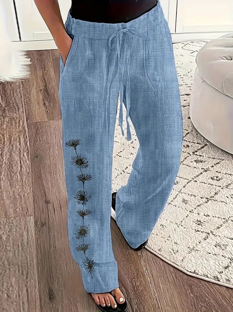 Damen lässige und stylische Leinenhosen Sovae