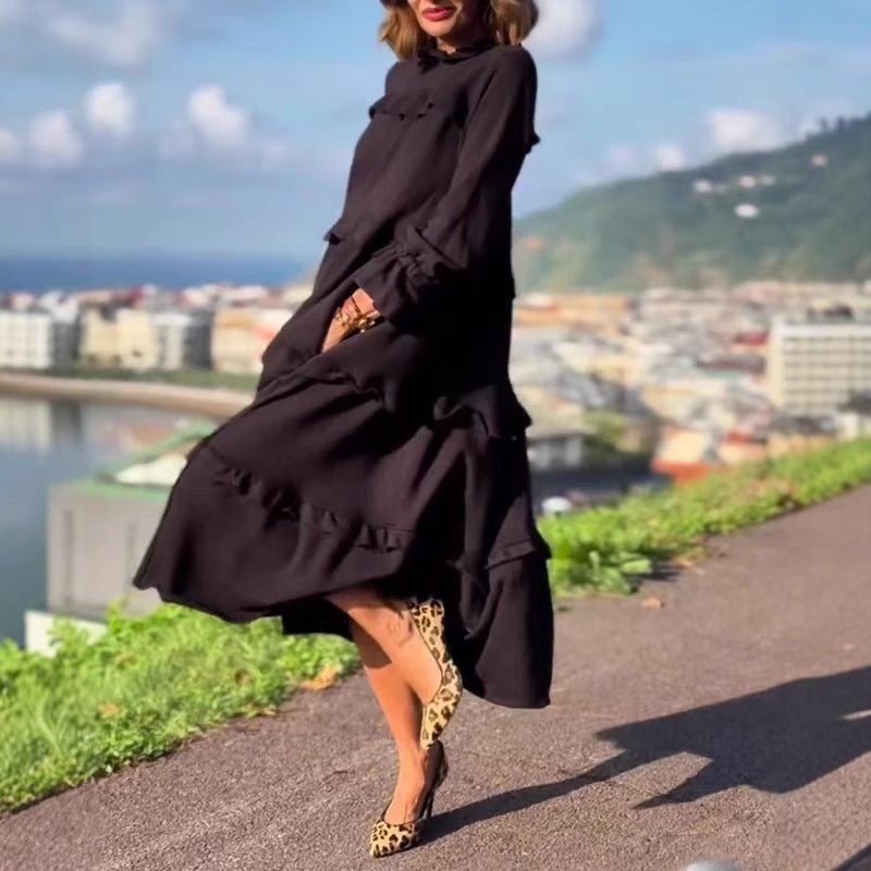 Damen Midikleid mit raffinierten Volantdetails Sovae