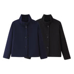 Damen modische Übergangsjacke mit hohem Stehkragen Sovae