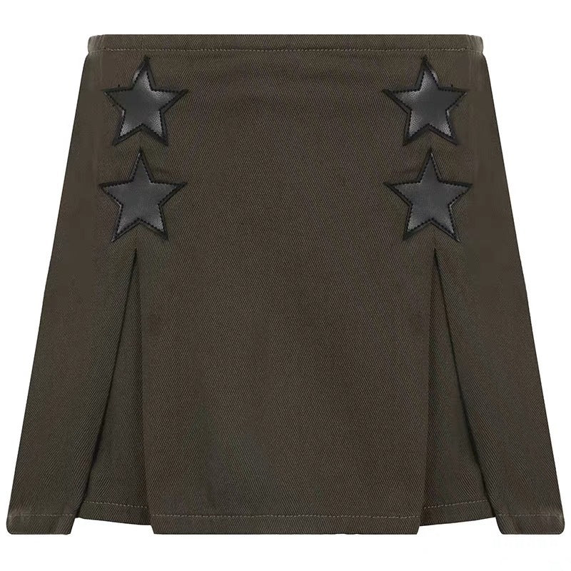 Damen Minirock mit strukturierten Sternen-Details und hochwertigem Material Sovae