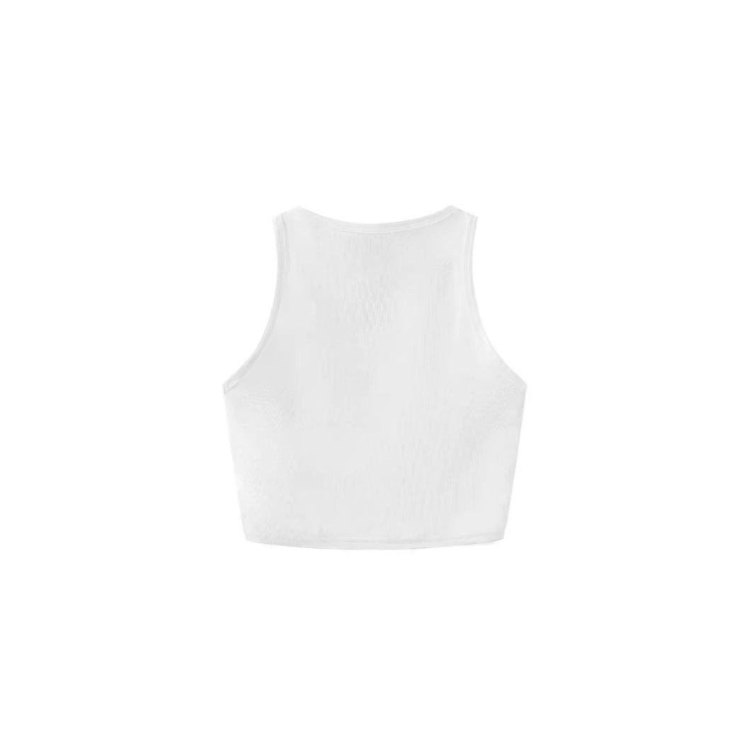 Damen Sportliches ärmelloses Oberteil mit fröhlichem Zitronenmotiv Sovae