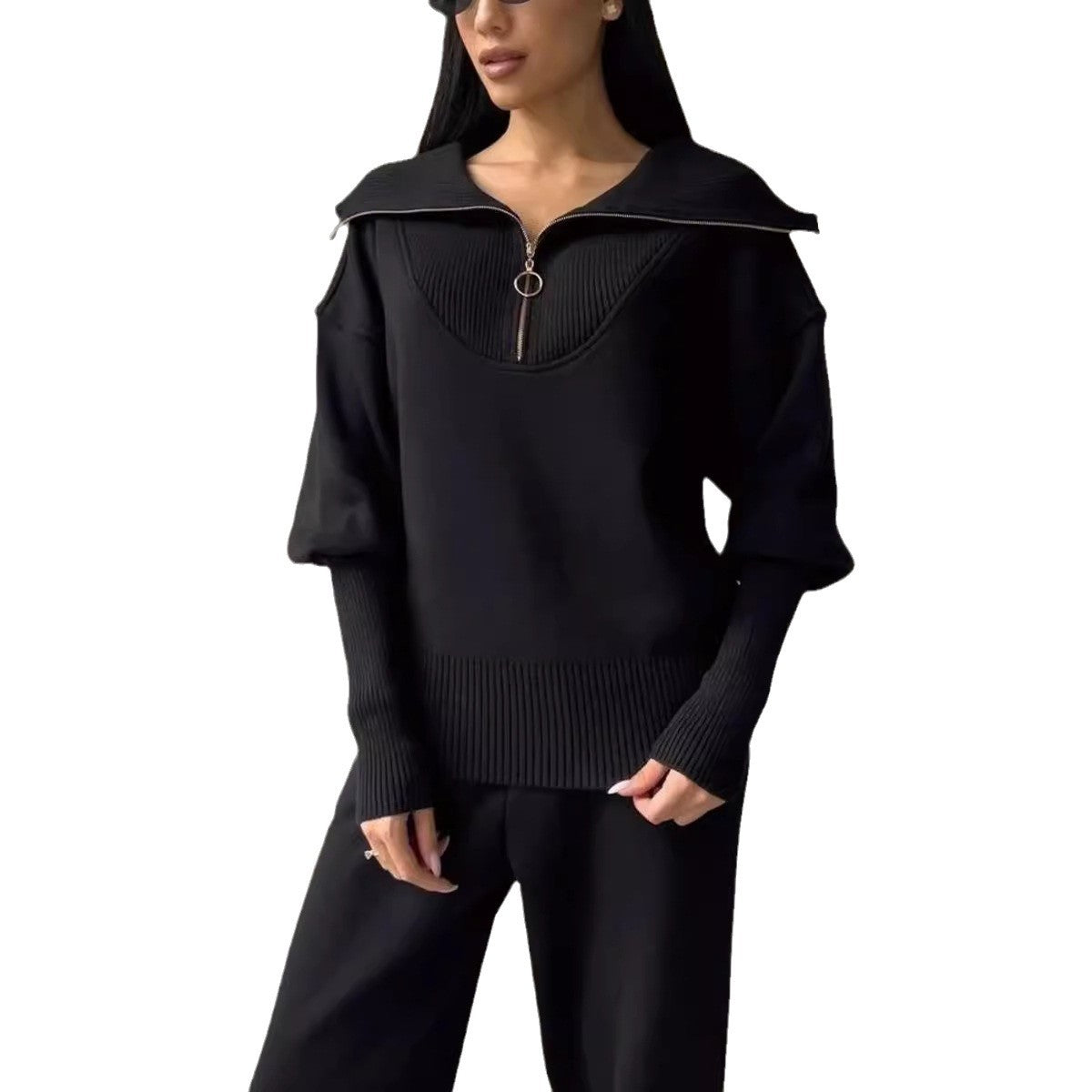 Damen sportlicher Hoodie- und Jogginganzug Sovae