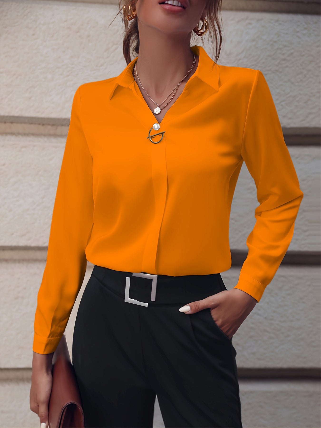 Damen elegante Bluse mit zeitlosem Design Sovae
