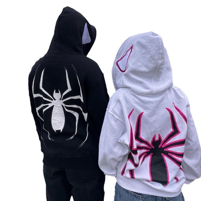 Damen Kapuzenpullover mit künstlerischem Spider-Motiv Sovae