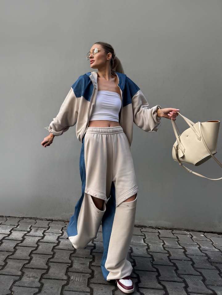 Damen Sportive Loungewear-Kombination mit funktionalen Details Sovae