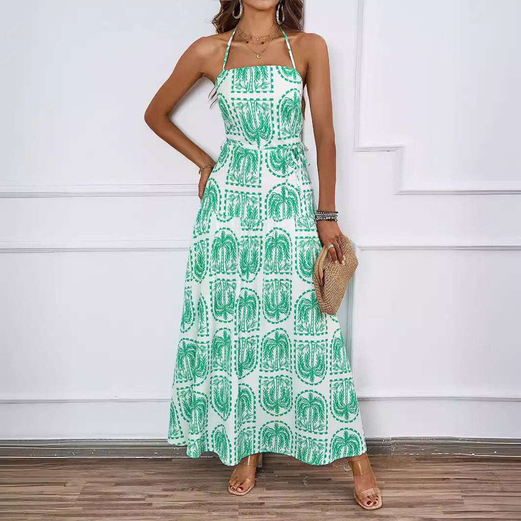Damen luftiges Maxikleid mit floralem Druck Sovae