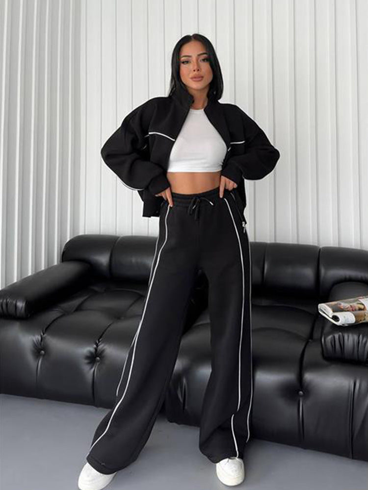Damen Sportliches Wohlfühl-Set mit hohem Kragen und weitem Schnitt Sovae