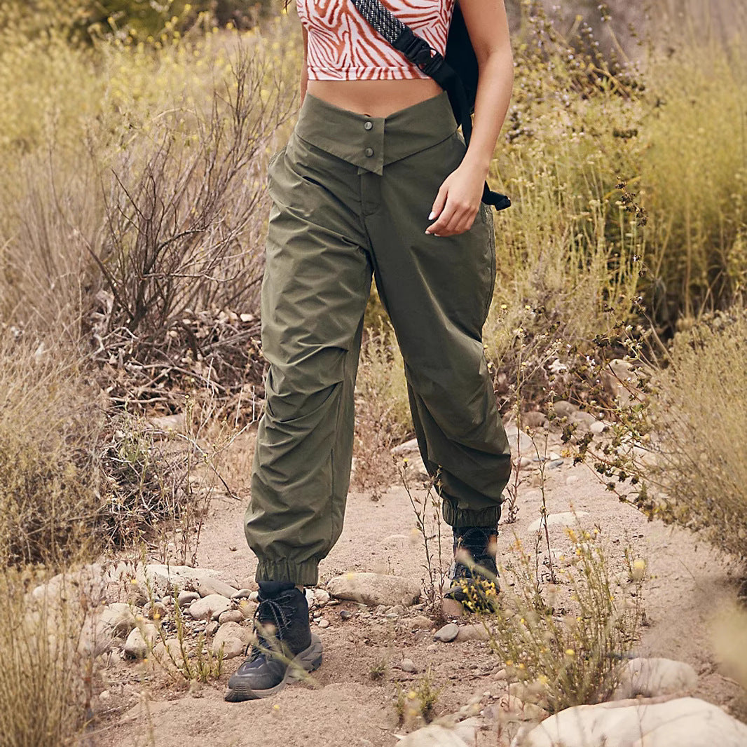 Damen lässige und funktionale Outdoor-Hose mit Gummiabschlüssen Sovae
