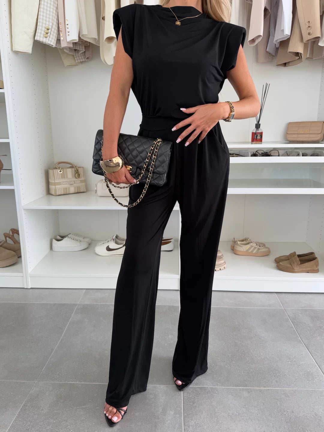 Damen elegantes Jumpsuit mit weitem Bein Sovae