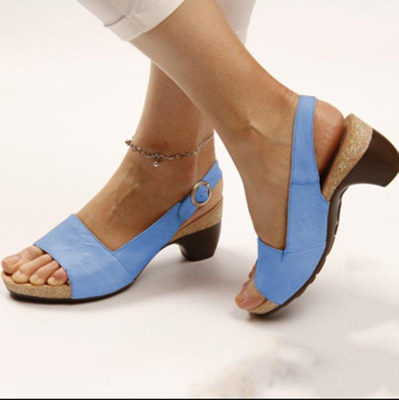 Damen Absatzsandalen mit eleganten Schnallen und komfortablem Fußbett Sovae