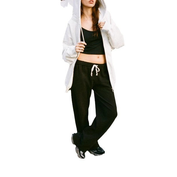 Damen gemütliche Jogginghose und Oversized-Hoodie Sovae