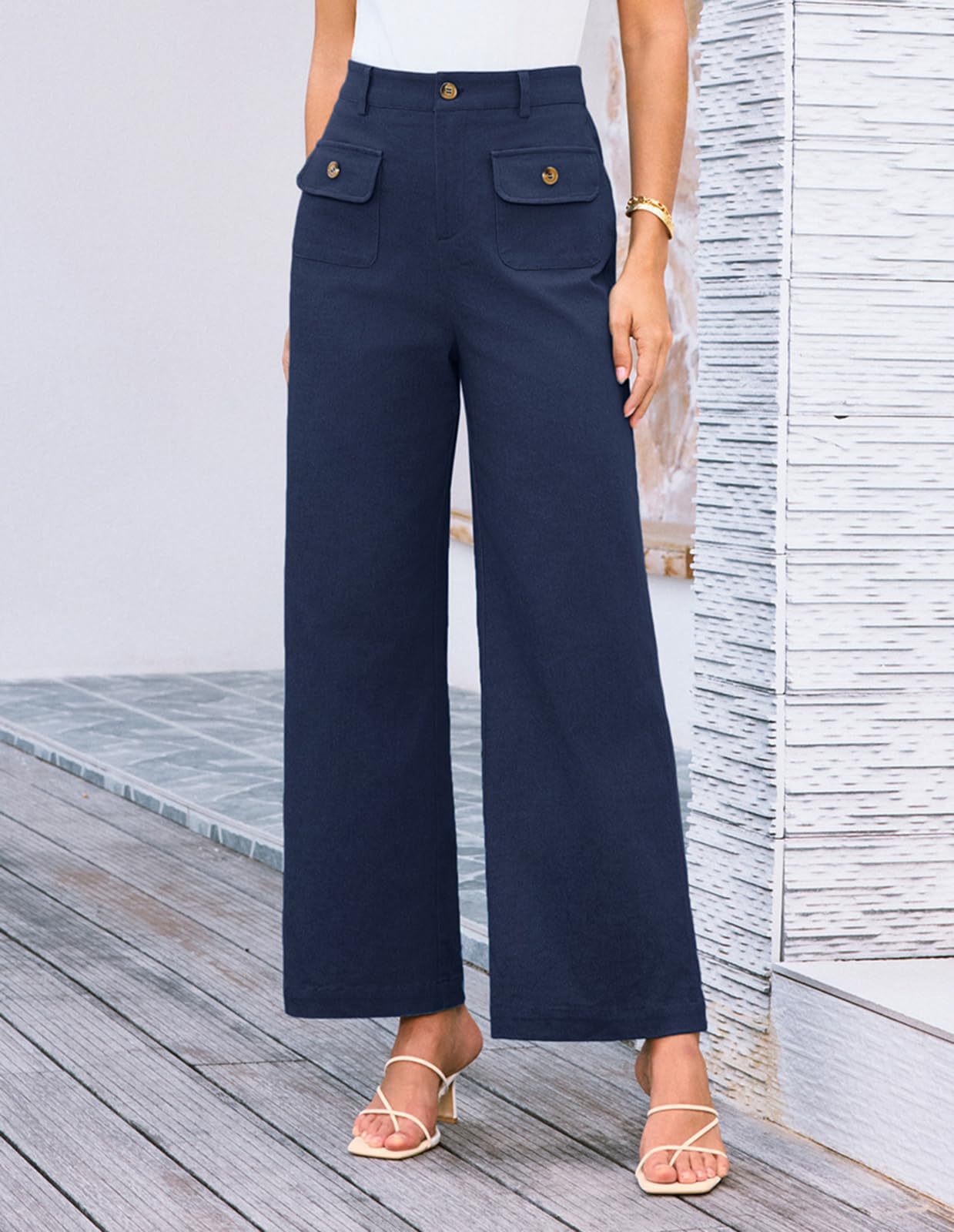 Damen Weitgeschnittene Cargo-Hose Sovae