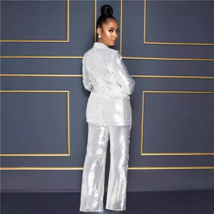 Damen Glamouröser Glitzeranzug Sovae