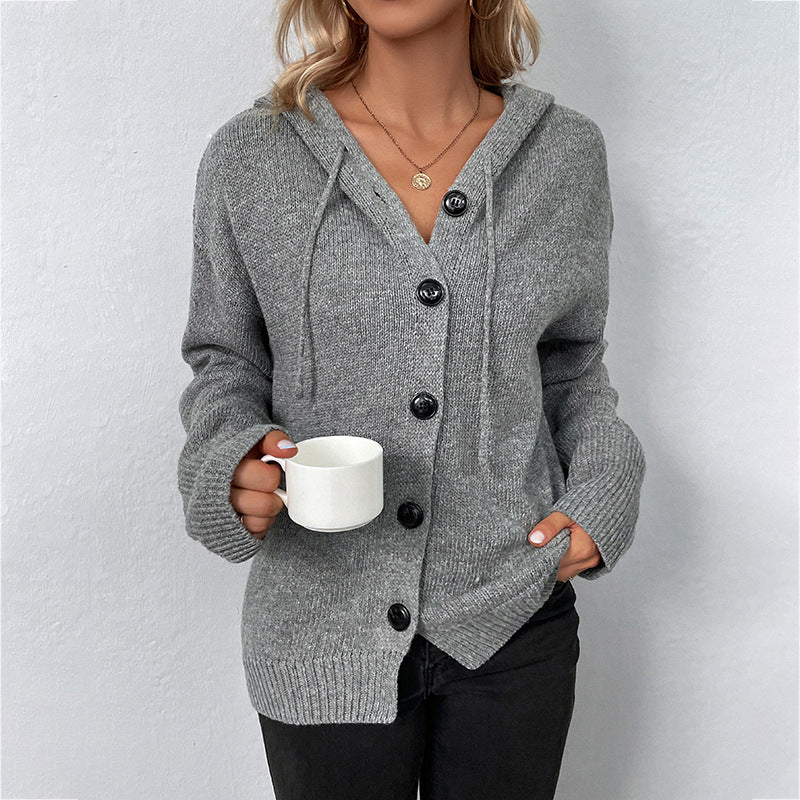 Damen modische Strickjacke mit übergroßem Schnitt und praktischen Taschen Sovae