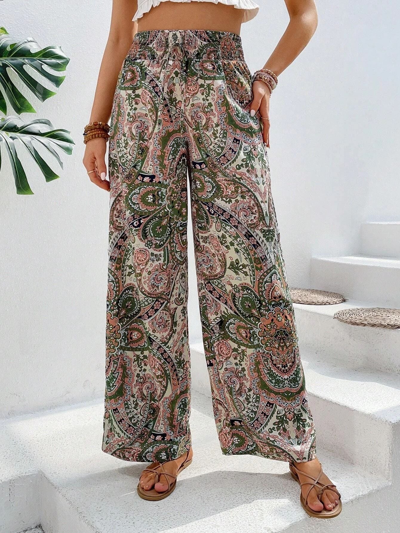 Damen Weite Palazzohose Sovae