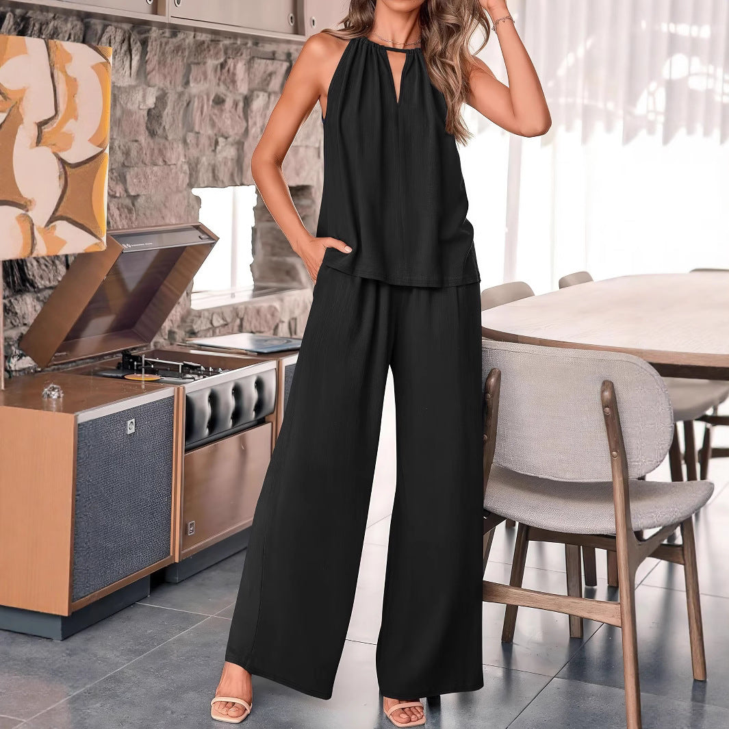 Damen Jumpsuit mit weitem Bein und schmalem Oberteil Sovae