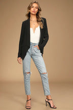 Damen moderner Blazer mit asymmetrischem Schnitt Sovae