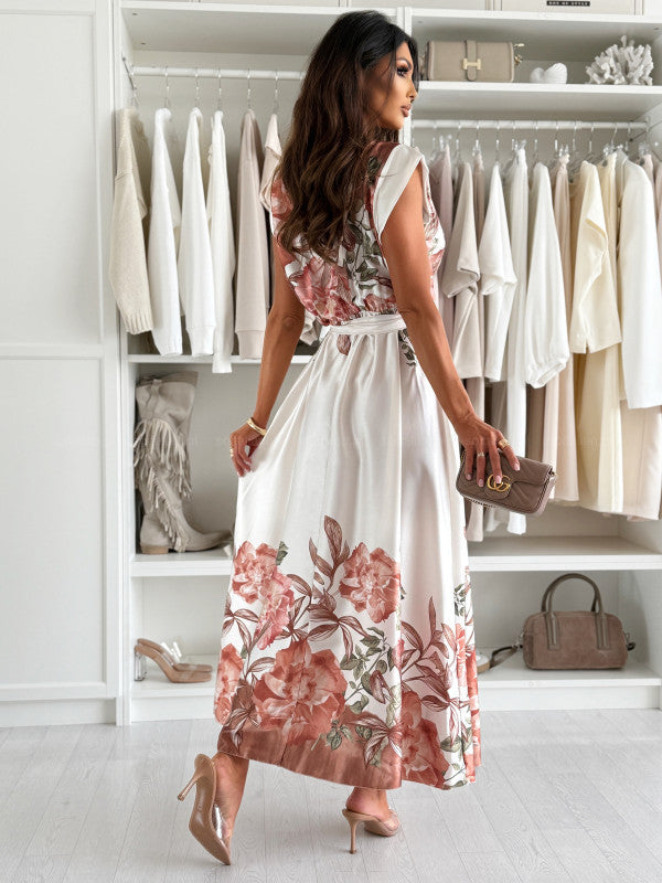 Damen Elegantes Maxikleid mit floralem Design Sovae