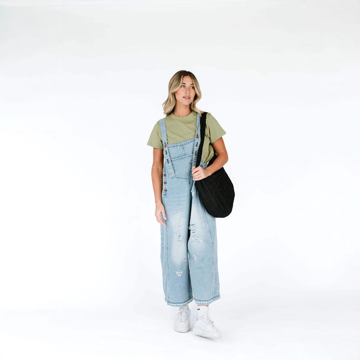 Damen Latzhose mit modischen Destroyed-Details Sovae