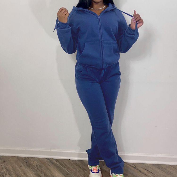 Damen sportliches Freizeitanzug mit praktischem Reißverschluss und elastischem Bund Sovae