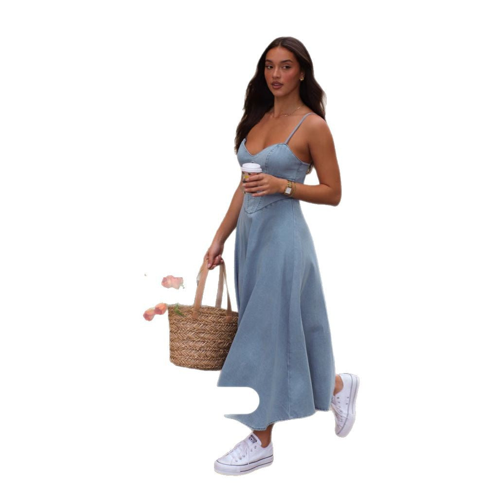 Damen Langarm Kleid Sovae