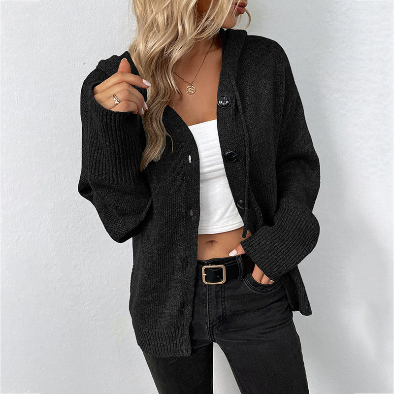 Damen modische Strickjacke mit übergroßem Schnitt und praktischen Taschen Sovae