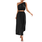 Damen luftiges Jumpsuit mit Ein-Schulter-Design Sovae