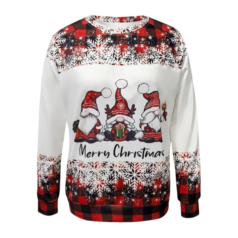 Damen Weihnachtlicher Sweatshirt mit festlichem Motiv Sovae