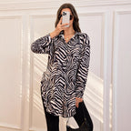 Damen Shirtkleid mit rüschen Detail Sovae