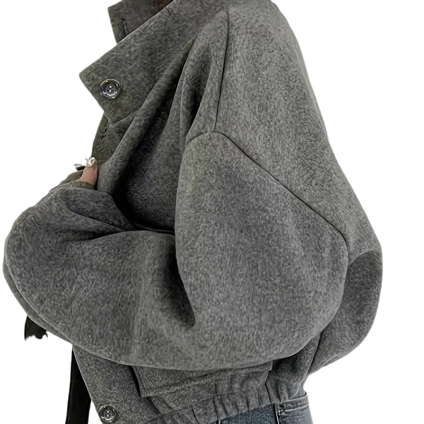 Damen kurze Fleecejacke mit praktischen Taschen Sovae